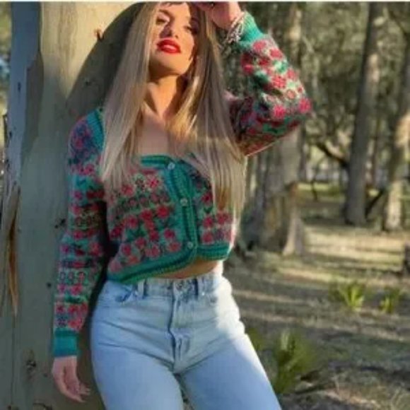 Zara Knit Jacquard Jacket - Picture 8 of 8